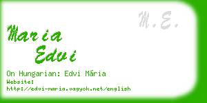 maria edvi business card
